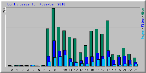 Hourly usage for November 2010